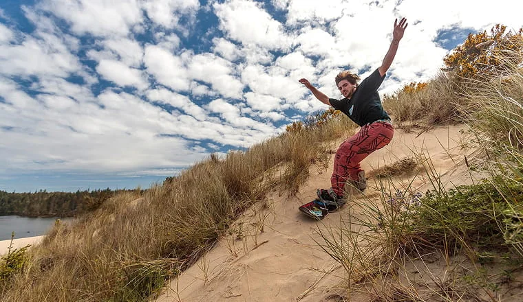 sandboarding near lake michigan